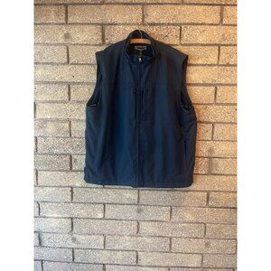 SCOTTeVEST Mens Navy TEC Travel Vest With Zipper Pockets & Sleeveless Design XXL